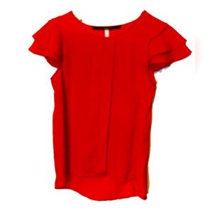 Orange capped sleeve Kenzie blouse